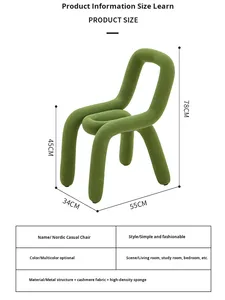 Modern High-End Vanity Stool for Girls Bedroom Luxury Nail Makeup <strong>Chair</strong> Simple Home Backrest for Internet Home Furniture - Product Image 6