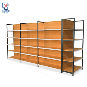 Estantes <span class=keywords><strong>de</strong></span> Exhibición con Acabado <span class=keywords><strong>de</strong></span> <span class=keywords><strong>Madera</strong></span>, Modernos y Elegantes, Estantes <span class=keywords><strong>de</strong></span> Supermercado para Tiendas y Supermercados Hechos <span class=keywords><strong>de</strong></span> Acero - Product Image 2