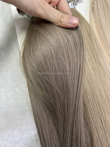 Extensiones de cabello Remy ruso alineado eslavo, cinta Invisible de Color <span class=keywords><strong>rubio</strong></span> <span class=keywords><strong>ceniza</strong></span> de alta calidad, clasificación de cabello Ins - Product Image 5