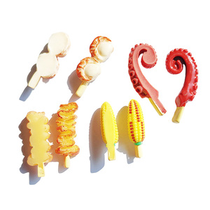 Offre Spéciale barbecue poulet aile jambe légume dos plat grand nourriture artificielle résine Cabochon charme pour sac porte-clés - Product Image 2