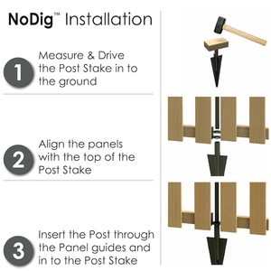 Panel de valla de madera de cedro Yardlink No-Dig - Product Image 3