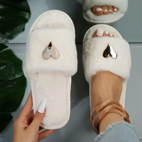 Ultra-confortable, unisexe, pour dortoir et maison - Doublure en fausse fourrure de lapin, antidérapante, semelle en TPR |   Lavable en machine