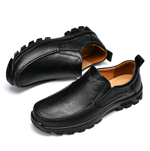 Mocassins pour hommes en cuir faits main, à enfiler, basses, pour le travail en extérieur, la sécurité, la randonnée, le trekking, le backpacking et la marche en tout-terrain - Product Image 5