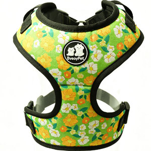Arnés Extensible para Perros Pequeños y Medianos, Estilo Chaleco, con Diseño Floral, de Poliéster, Marca Habili, Correa para Pasear, Venta al Por Mayor - Product Image 3