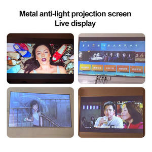 120 Anti lumière Clr <span class=keywords><strong>gris</strong></span> écran de <span class=keywords><strong>Projection</strong></span> fixe pliant Portable ALR 4K HD 120 pouces <span class=keywords><strong>gris</strong></span> projecteur écran tissu pour la maison - Product Image 6
