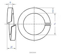Stainless Retaining Ring Countersunk Stamping DIN125 Washer Customized 304316 A2-70 Stainless Steel Spring Locking Split Washer
