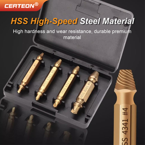 Set Estrattori <span class=keywords><strong>Viti</strong></span> Rotte Strumento Rimozione HSS Spirale Scanalatura Diritta Punta Sinistra <span class=keywords><strong>Estrattore</strong></span> Bulloni - Product Image 4