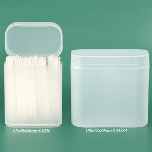 SUNSHING Wholesale <b>Clear</b> Cylindrical <b>Container</b> Makeup Brush Holder Plastic Cotton Swab Storage Box for Travel Toiletry Organizer - Product Image 4