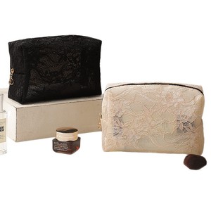 Bolsa de Cosméticos de Lujo con Diseño Floral de Encaje, Bolso de Mano para la Noche, Bolsa de Aseo Portátil, Organizador de Viaje, Bolsa de Maquillaje - Product Image 5