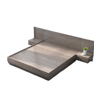 ชุดห้องนอนขนาดคิงไซส์ เฟอร์นิเจอร์ไม้หัวเตียงพร้อมลิ้นชักเก็บของเมลามีนแบบหรูหรา ขนาดควีนไซส์คู่ - Product Image 1