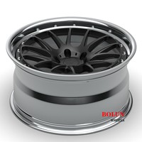 20x9 21x13 20x8.5 20x9.5 20x10.5 20x11 5x112 5x120 5x108PCD personnalisé 2 pièces roue forgée en argent noir pour Benz,BMW,Frod,Rangerover