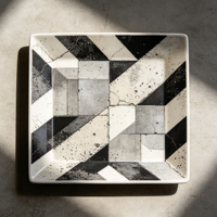 Service de table personnalisé en porcelaine fine, style brutaliste, vaisselle en céramique moderne de luxe personnalisable
