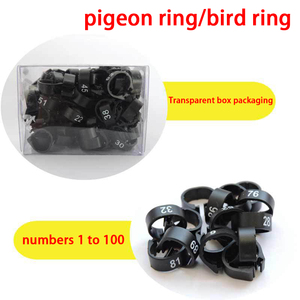 Kleurrijke Plastic Duivenring Met Transparante Doosverpakking Vogelringnummers 1 Tot 100 Postduivenringen - Product Image 3