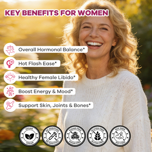 Polvo de Apoyo para la <span class=keywords><strong>Menopausia</strong></span> en Mujeres: Equilibrio Hormonal 10 en 1 con Trébol Rojo, Ginseng Coreano <span class=keywords><strong>y</strong></span> Shatavari para Alivio - Product Image 6