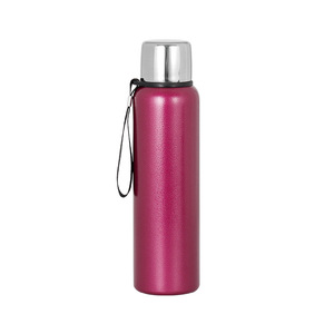 Stainless Steel Tumbler 500Ml Vacuum Insulated Travel <b>Bottle</b> With Carry Strap Blue Color - Product Image 2