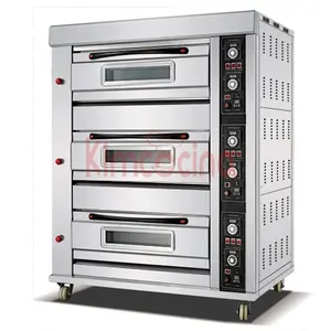 Gas Deck Oven Commercial large-capacity three-layer intelligent timer baking bread pizza cake natural gas special baking oven