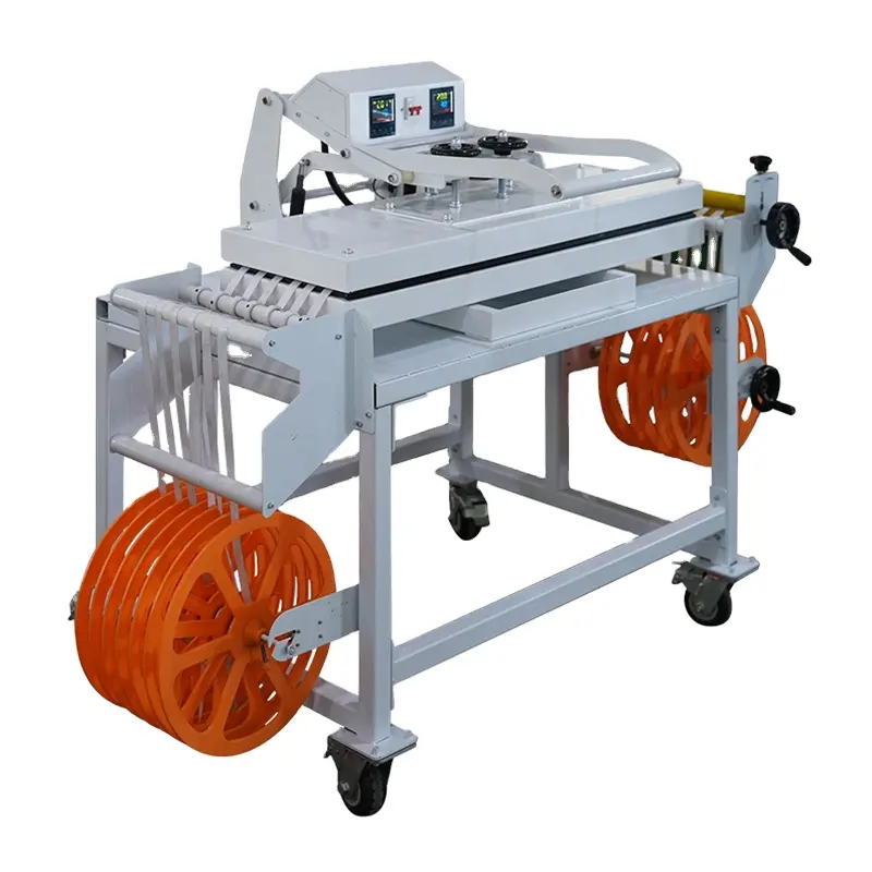 Máquina de impressão automática de cordão de alta qualidade de fábrica, máquina de prensa térmica por sublimação, etiqueta fornecida