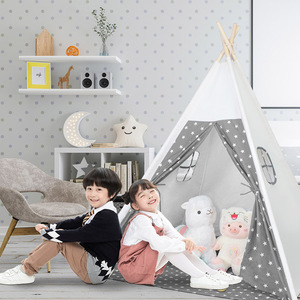 <span class=keywords><strong>Tenda</strong></span> per bambini indiana <span class=keywords><strong>con</strong></span> stelle impiombate grigie casetta per bambini arrampicata <span class=keywords><strong>tenda</strong></span> giocattolo per bambini - Product Image 3