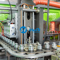 Machine de soufflage de bouteilles PET/PP entièrement automatique de 330 ml à 2 L avec cylindre rotatif FESTO, moteur PLC Mitsubishi, marque HUILI