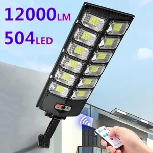 504 Led güçlü Lampe Outdoor açık hareket sensörü harici su geçirmez 12000 lümen güneş sokak işık