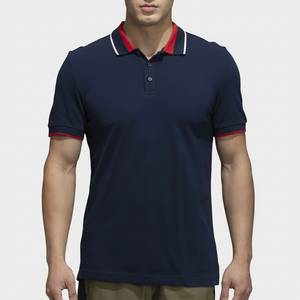 เสื้อโปโลของผู้ชายแบบเรียบระบายอากาศได้ดีโลโก้ที่กำหนดเอง - Product Image 1