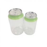 Bouteille de bonbons en plastique PET 90 ml 3,5 g en forme de canette de soda avec logo personnalisable, couvercle coloré et autocollants, bouchon à vis pour sucre