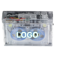Nouveau lecteur de cassettes portable rétro transparent personnalisable avec radio FM, lecteur MP3, Wakman, son stéréo double piste, lecteur de cassettes vintage
