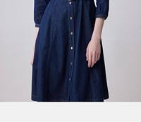 Robe chemise en jean pour femme, délavée, boutonnée, ceinturée, maxi, avec poches, élégante, décontractée, pour le printemps et l'automne