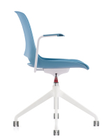 Chaise de bureau élégante et moderne avec base en nylon et coque en plastique pour la maison, le bureau, l'école, l'hôtel