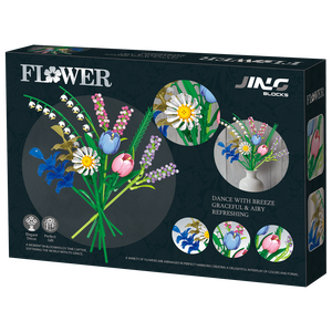 مجموعة مكعبات بناء للتركيب الذاتي <span class=keywords><strong>2026</strong></span> مباشرة من المصنع، مناسبة لديكور المنزل، نموذج زهرة زنبق الوادي، هدية إبداعية - Product Image 1