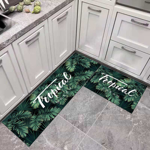 Tapis de sol de cuisine long antidérapant, absorbant l'eau et l'huile, paillasson de luxe rectangulaire pour la maison, en fibre de polyester - Product Image 3