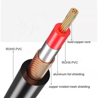 Câble audio mono blindé en PVC RCA mâle vers XLR femelle, cordon XLR femelle 3 broches pour mixeur, amplificateur, haut-parleur et microphone