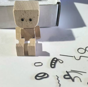 Figura de Madera de Hombre que se Sacude, Figura de Madera con Patas Temblorosas, Decoración para el Automóvil - Product Image 6