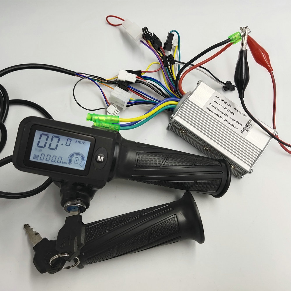 ЖК-дисплей + акселератор/Поворотная дроссельная заслонка + замок + контроллер BLDC 36v48v350W Запчасти для электрического велосипеда скутера Mtb ручки на руль