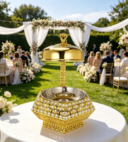 Neue Luxuriöse Edelstahl Goldene Diamant 8L Chafing Dishes Alkoholbeheizte Buffet-Speisenwärmer mit Hängedeckel und Langer Lebensdauer