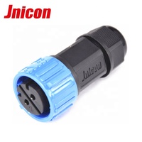 Connecteurs étanches Jnicon M25 Push Lock 50A 2 broches mâle câble femelle montage sur panneau double vis câblage