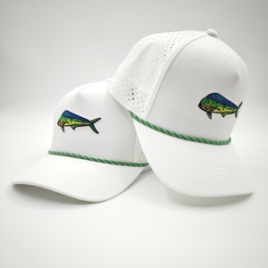 Casquette Snapback Imperméable Ajustable avec Logo Brodé de Haute Qualité, Découpe Laser Personnalisée, Trous de Performance et Motif Léopard à Pois - Product Image 1