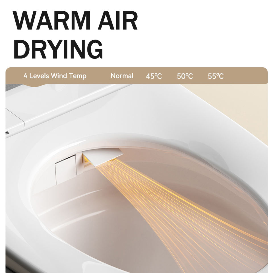 Smart Toilet Wall Hung P Trap and Auto Open Cover Inbuilt Cistern and ...