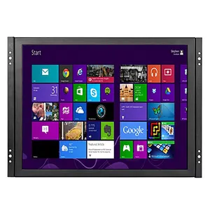 ZHIXIANDA Màn Hình LCD Cảm Ứng Khung Mở Công Nghiệp 15 Inch Gắn Tường Bằng Kim Loại Màn Hình Cảm Ứng Điện Dung