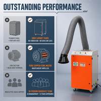 Nouveau Système d'Extraction de Fumées de Soudure Portable Pulse Cleaning avec Bras Extracteur 0,3m et Filtre Garantie 1 An