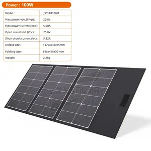 100 Watt 20 Volt Compact Foldable Solar Panels for Off-Grid Applications Portable Solar Panel Foldable Solar Blanket OEM&ODM