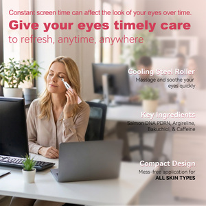 Sérum Contour des <span class=keywords><strong>Yeux</strong></span> Anti-âge Effet Raffermissant, Anti-cernes, Anti-rides et Anti-poches à la PDRN et Caféine, Format <span class=keywords><strong>Roll</strong></span>-<span class=keywords><strong>on</strong></span>, Marque Blanche pour Femme - Product Image 3