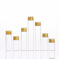 Flacons en verre transparent de 22 mm de diamètre avec bouchon en aluminium doré, capacité 5 ml-30 ml, pour le stockage du safran et des épices – Approvisionnement direct usine