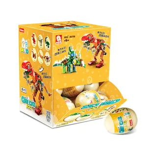 Zhorya Sluban mini building block blind box set toy children 12pcs dinosaur egg building block toy