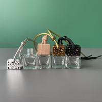 Vide De Luxe En Bois Cap Suspendu Verre De Voiture Désodorisant Huile Essentielle Parfum De Voiture Diffuseur De Voiture Désodorisant Bouteille