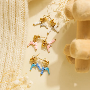 ต่างหูรูปปลาโลมา สไตล์มหาสมุทร ชุบทอง 18K บนสแตนเลสสตีล 304 ชุบสูญญากาศ ดีไซน์หรูหรา สำหรับผู้หญิง เครื่องประดับสุดสง่างาม - Product Image 1