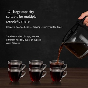 เครื่องชงกาแฟแบบหยดไฟฟ้าขนาดเล็กพกพาได้ ตั้งโปรแกรมได้ อัตโนมัติเต็มรูปแบบ ทำจากสแตนเลส พร้อมเครื่อง<span class=keywords><strong>บด</strong></span>ในตัว สำหรับใช้ในเชิงพาณิชย์ แบบอเมริกัน - Product Image 3