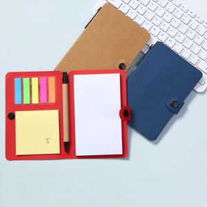 JIYA Custom Eco-friendly Kraft Paper Promotional Memo Pad Business Gifts Combination Set UV Printed Pen <b>Sticky</b> <b>Notes</b> Model - Product Image 2
