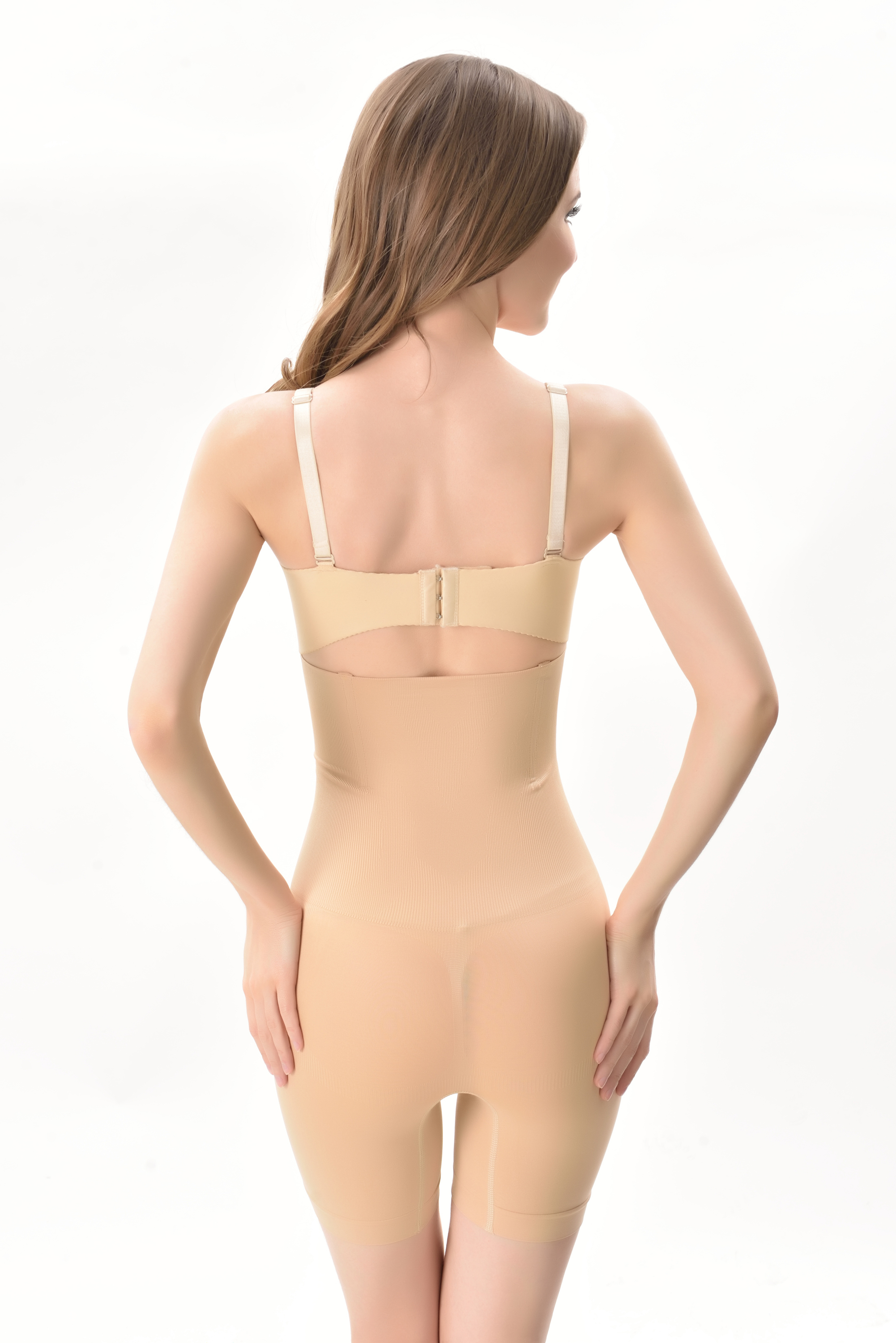 Steel-Boned High-Waist Shapewear Bodysuit (9006): colour and size-option reference for private-label production