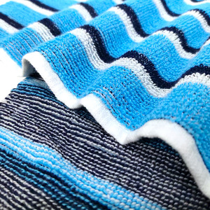 Toalla deportiva a rayas de 30x100cm, de secado rápido, absorbente, de algodón puro teñido, para gimnasio, tenis, yoga - Product Image 3